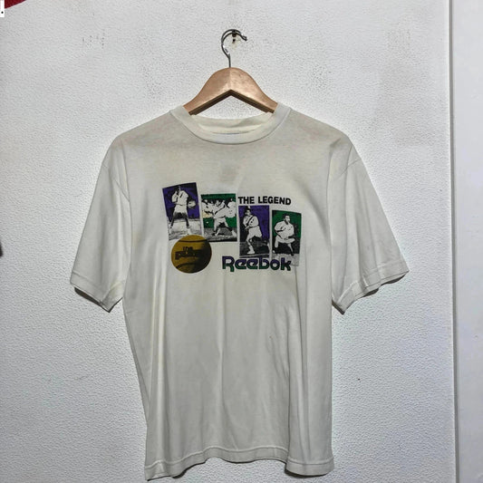 Vintage 90s White Reebok The Pump Graphic T Shirt - Small