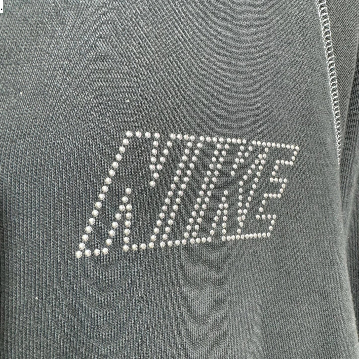 Vintage Dark Grey Y2K Nike Hoodie Full Zip - Medium