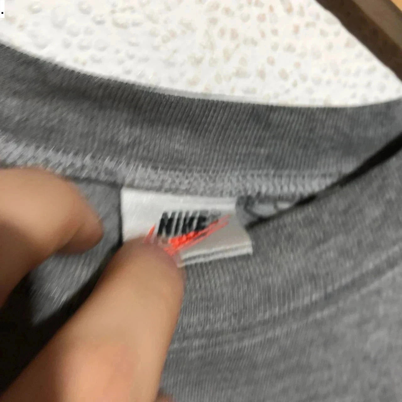 Grey Nike T Shirt Vintage 90s Graphic Swoosh - Large