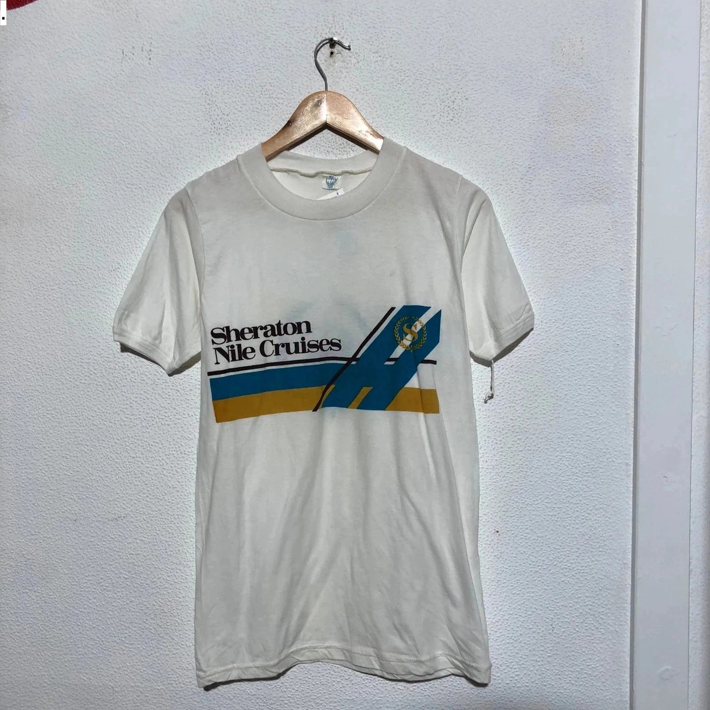 Vintage 80s Sheraton Nike Cruises T Shirt Graphic - Medium