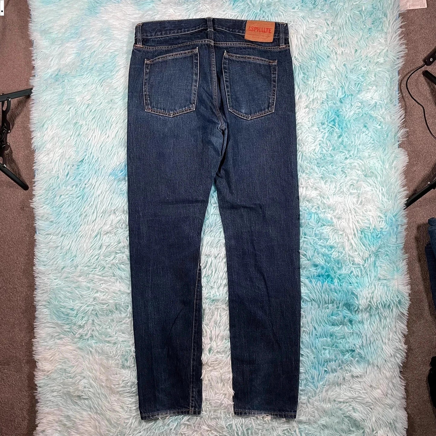 Vintage Navy Asphalte Jeans Selvedge Slim Straight - 32W 32L