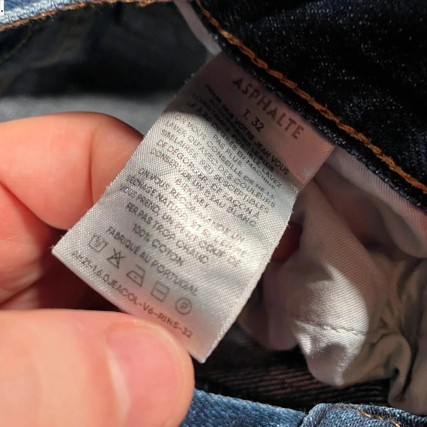 Vintage Navy Asphalte Jeans Selvedge Slim Straight - 32W 32L