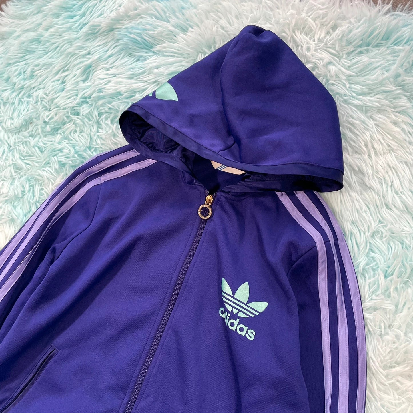 Vintage Purple Adidas Track Jacket - Size 16
