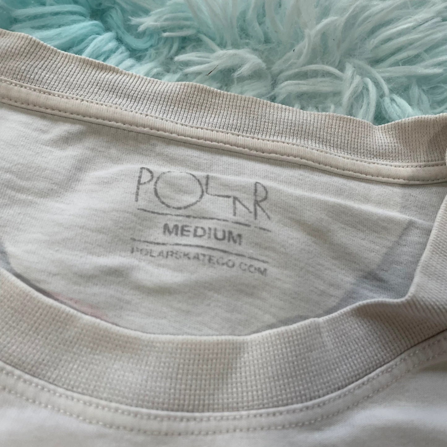 White Polar Graphic T Shirt - Medium