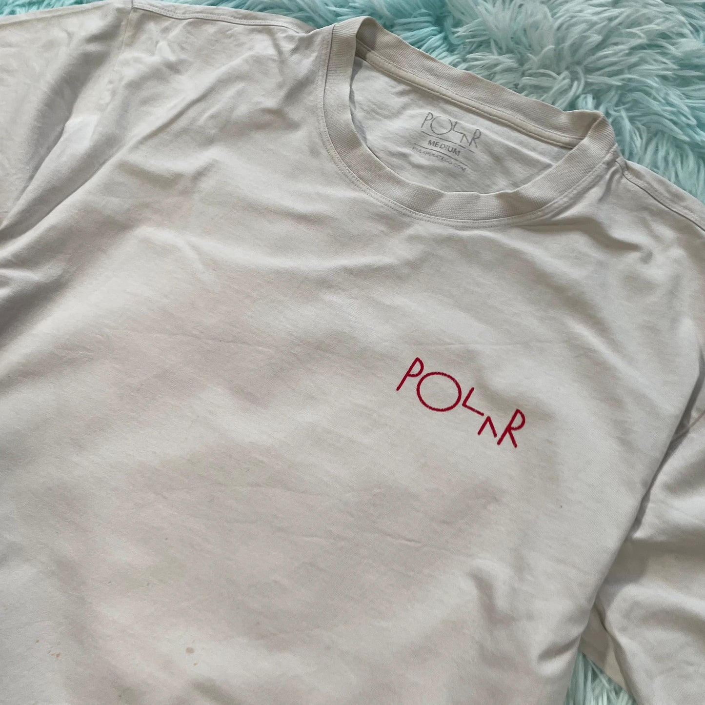 White Polar Graphic T Shirt - Medium