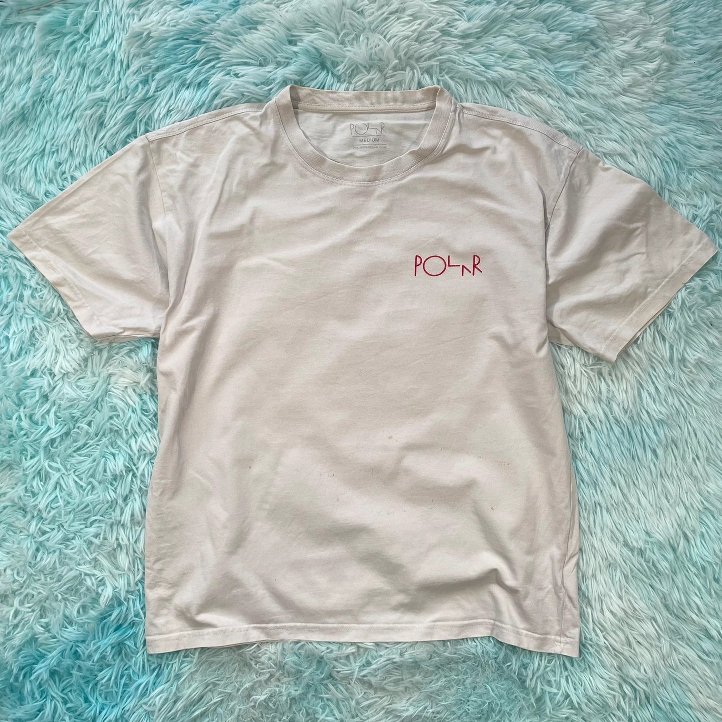 White Polar Graphic T Shirt - Medium