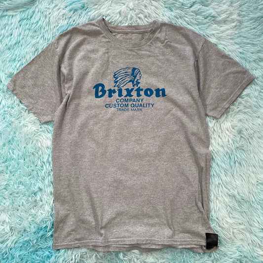 Grey Brixton T Shirt - Medium