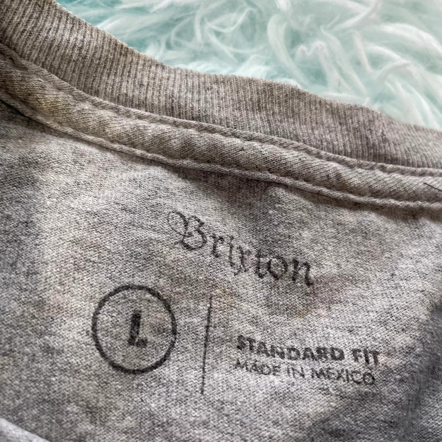 Grey Brixton T Shirt - Medium