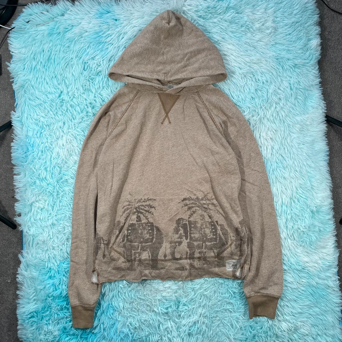 Brown Ralph Lauren Hoodie Print - Small