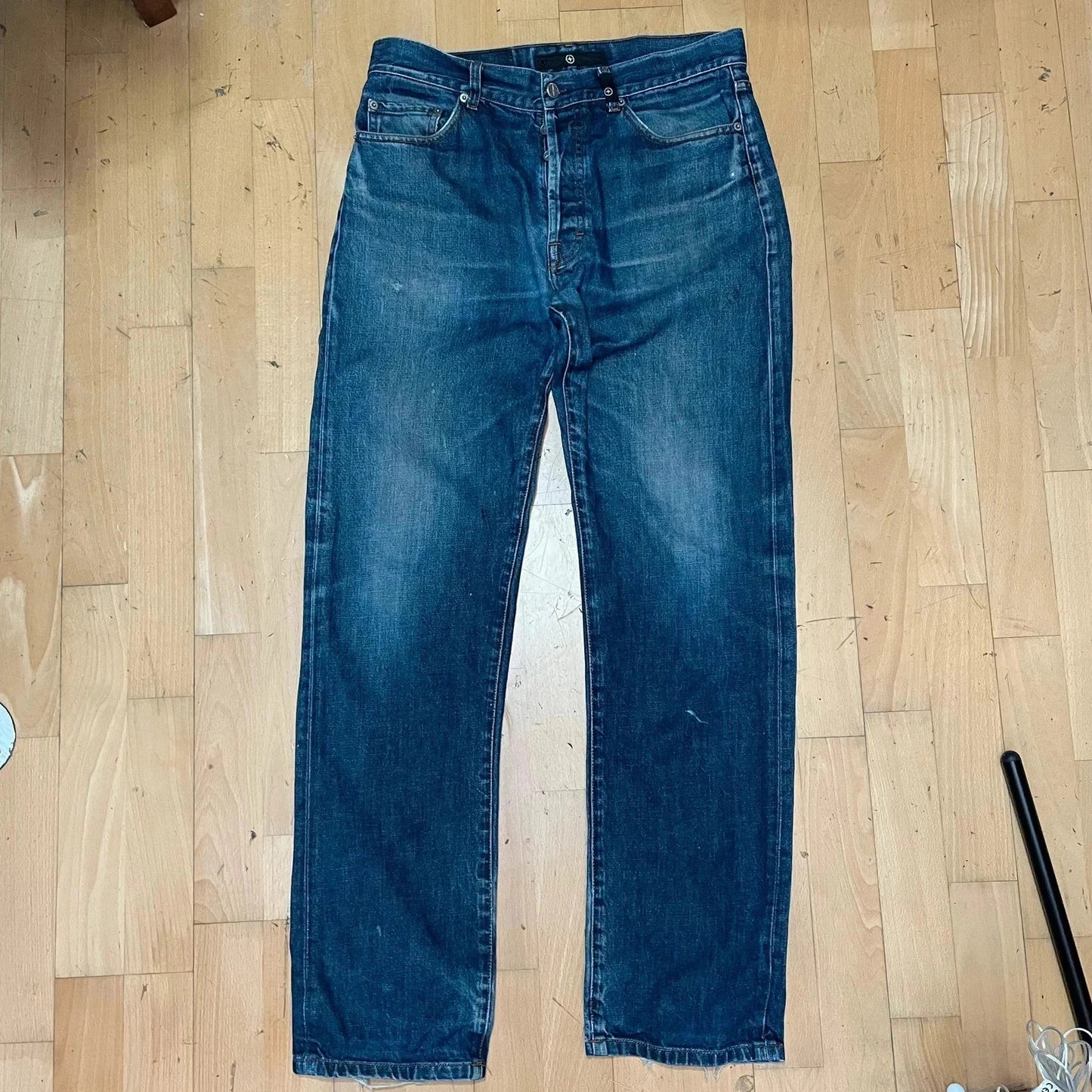 Vintage 00s Blue Stone Island Jeans Straight Leg - 34W 32L