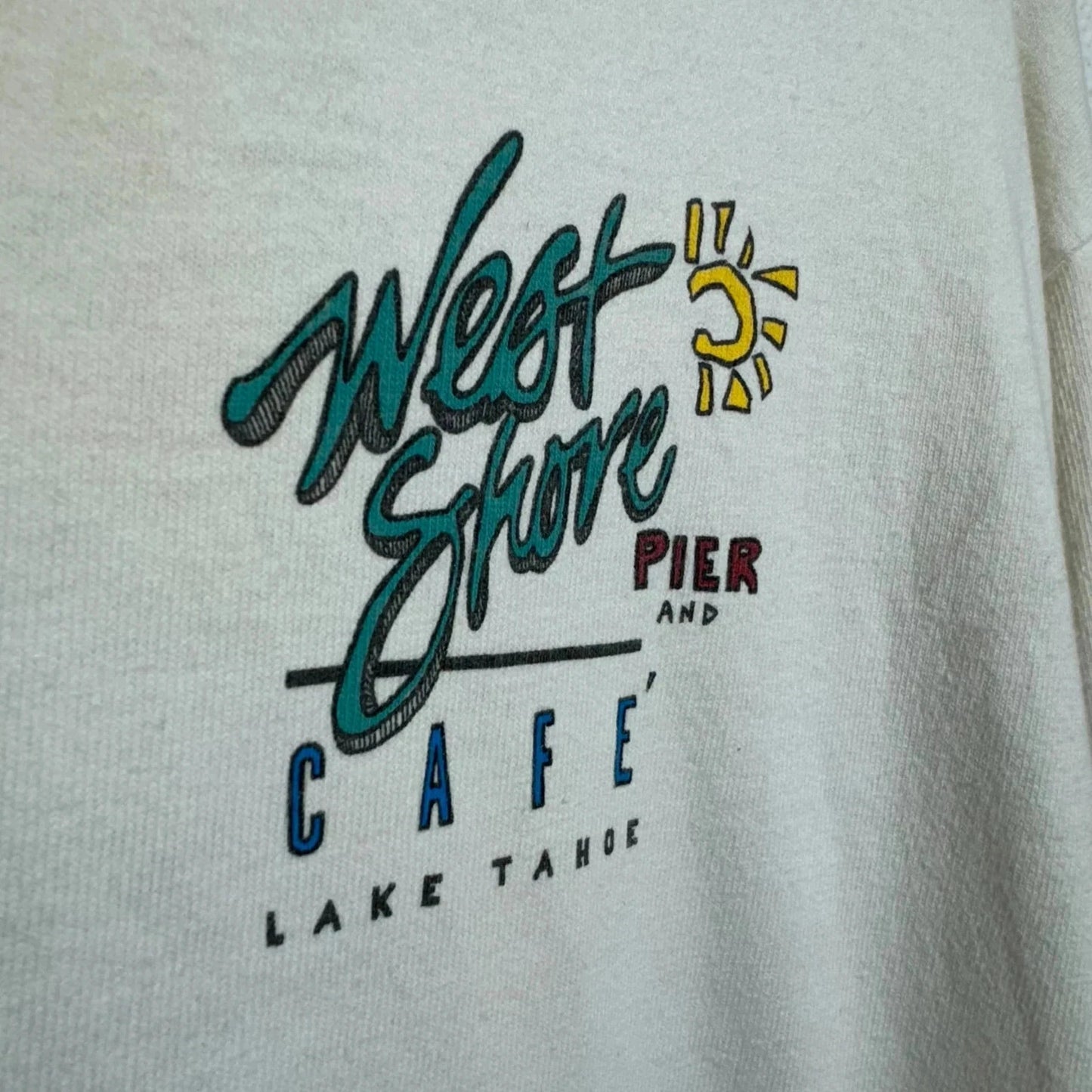 Vintage 90s Lake Tahoe Graphic T Shirt - Large