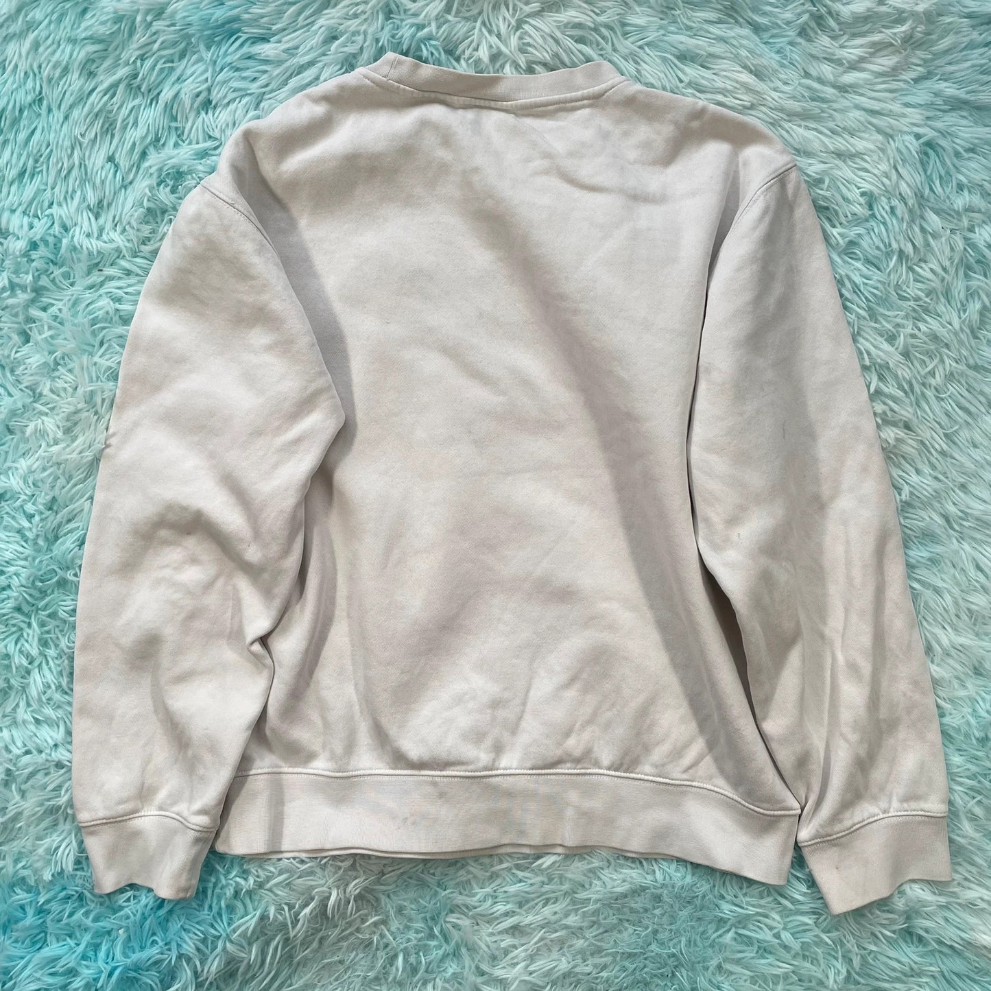 Vintage 90s White Fila Sweatshirt Embroidered Spellout - Large