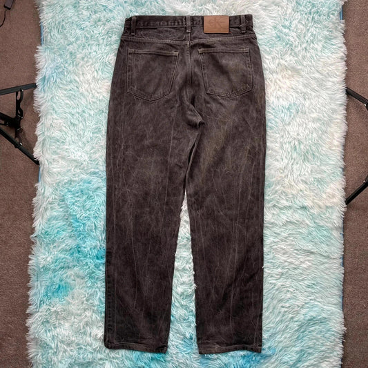 Vintage Black Calvin Klein Jeans Faded Straight Leg - 34W 3