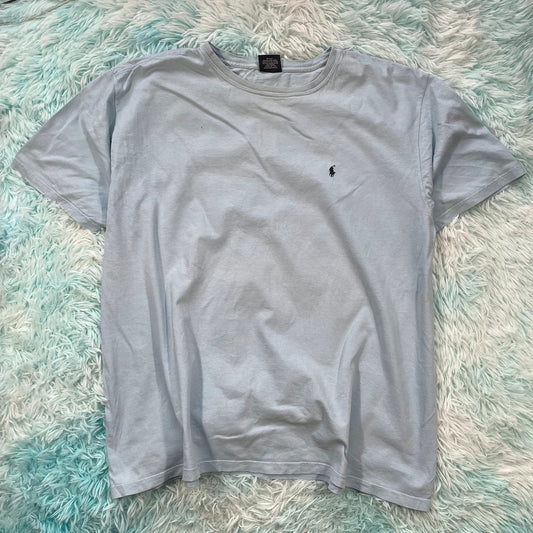 Vintage Light Blue Polo Ralph Lauren T Shirt - XXL