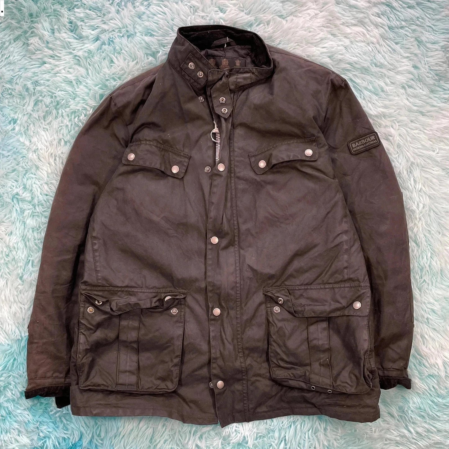 Black Barbour Motorcycle Biker Jacket - XL