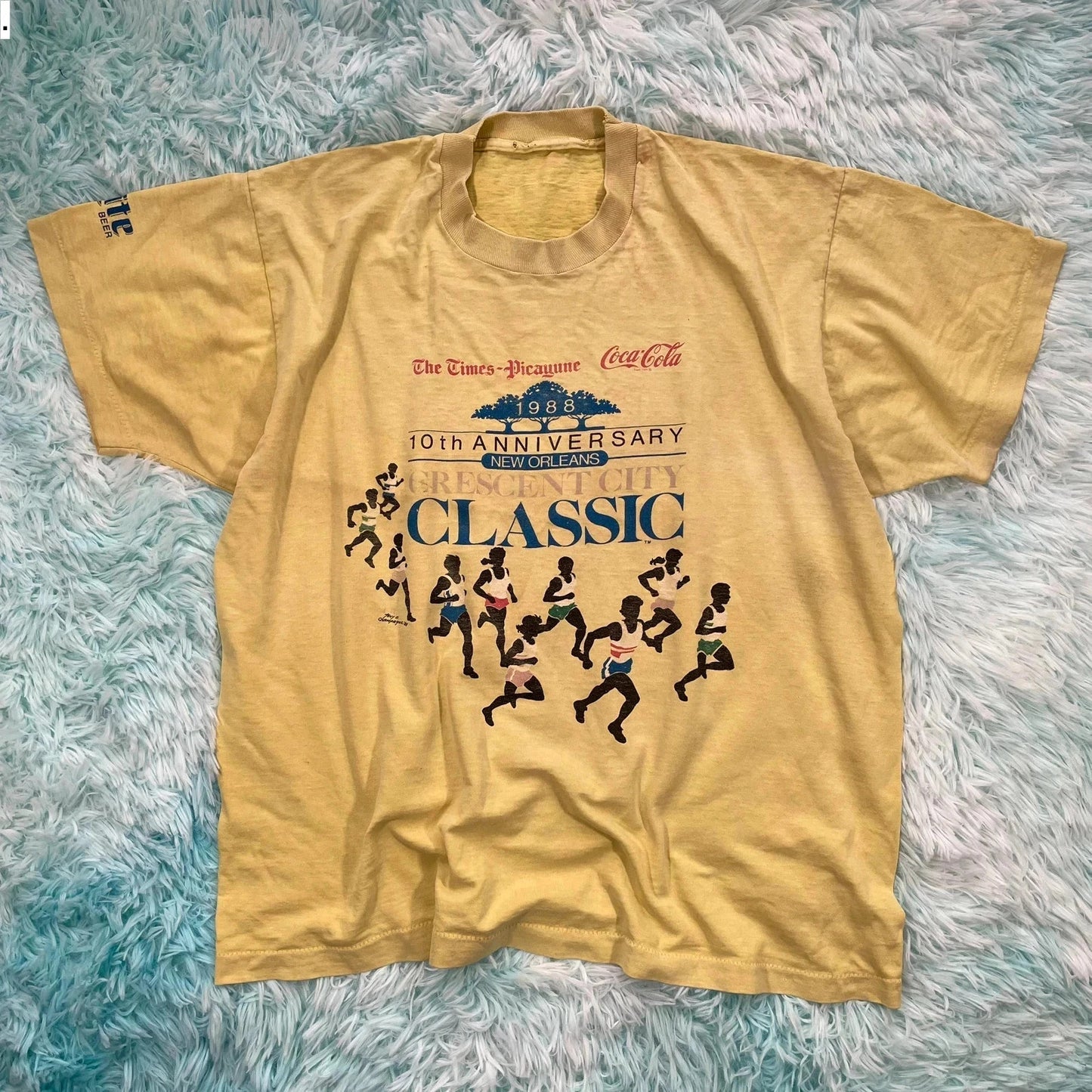 Vintage 1988 New Orleans Marathon Graphic T Shirt - Large