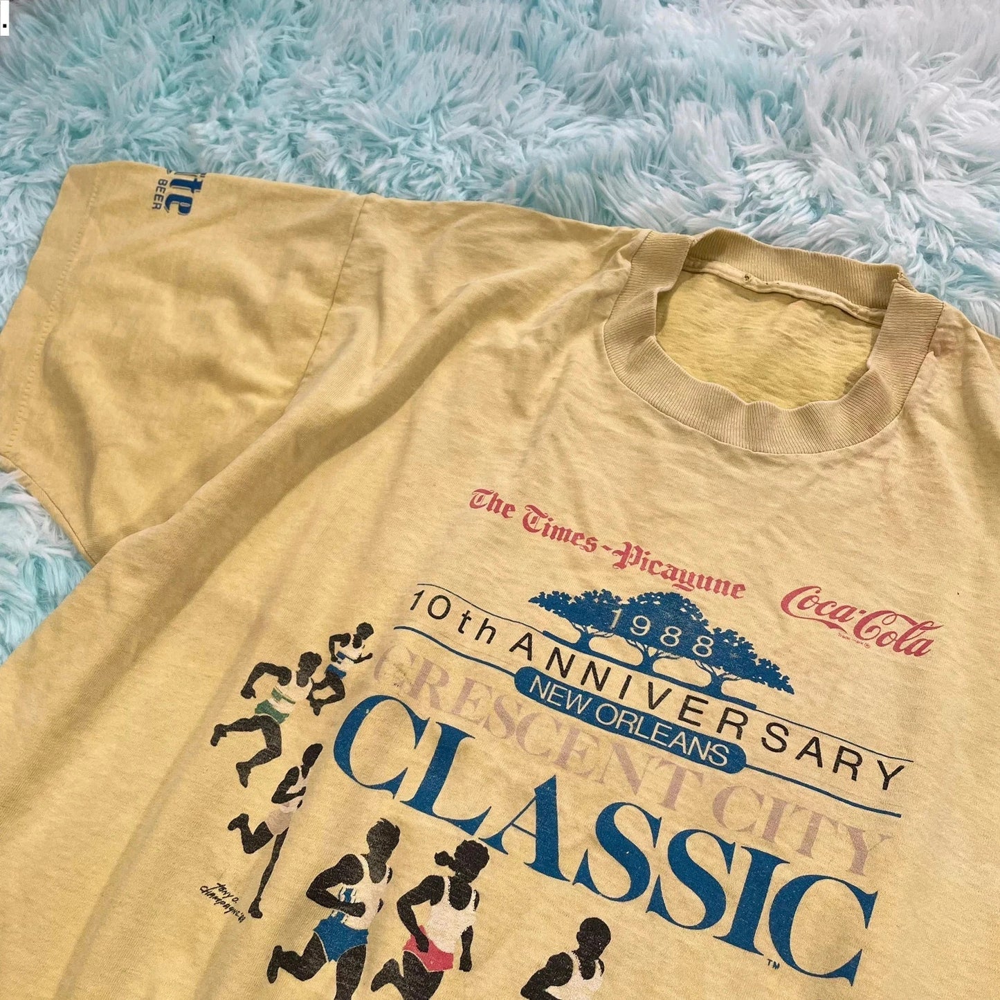 Vintage 1988 New Orleans Marathon Graphic T Shirt - Large