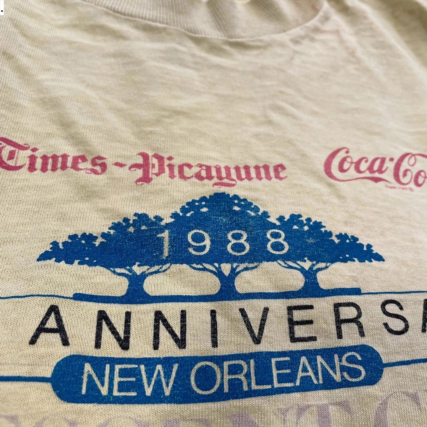 Vintage 1988 New Orleans Marathon Graphic T Shirt - Large