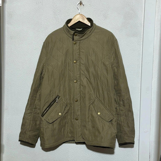 Beige Barbour Quilted Jacket Fleeced - XL