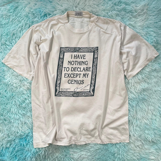 Vintage 90s White Oscar Wilde T Shirt - XL