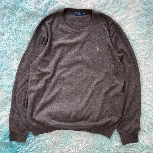 Grey Polo Ralph Lauren Cashmere Jumper - XXL