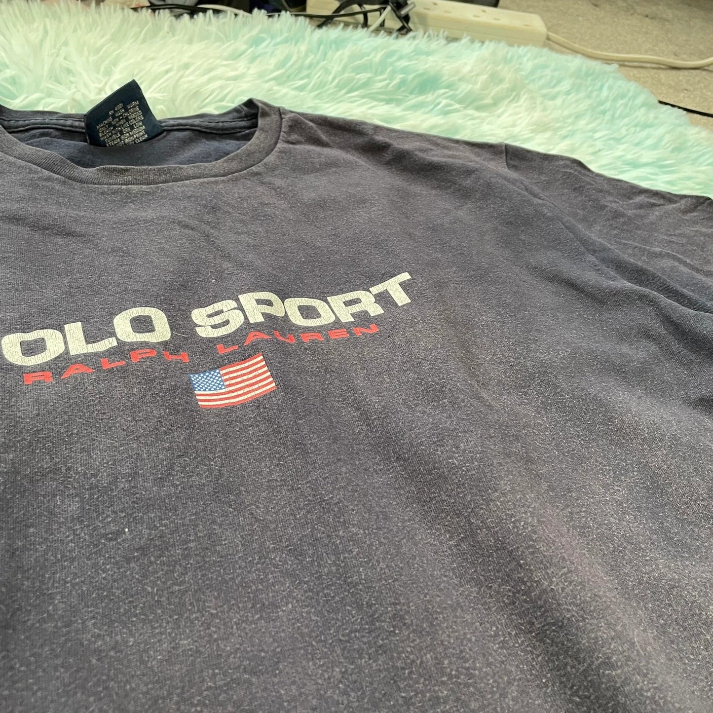 Vintage Navy Ralph Lauren Polo Sport T Shirt - Medium