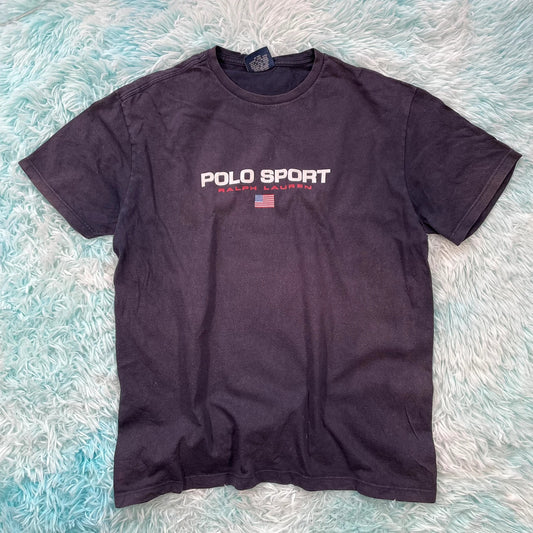 Vintage Navy Ralph Lauren Polo Sport T Shirt - Medium