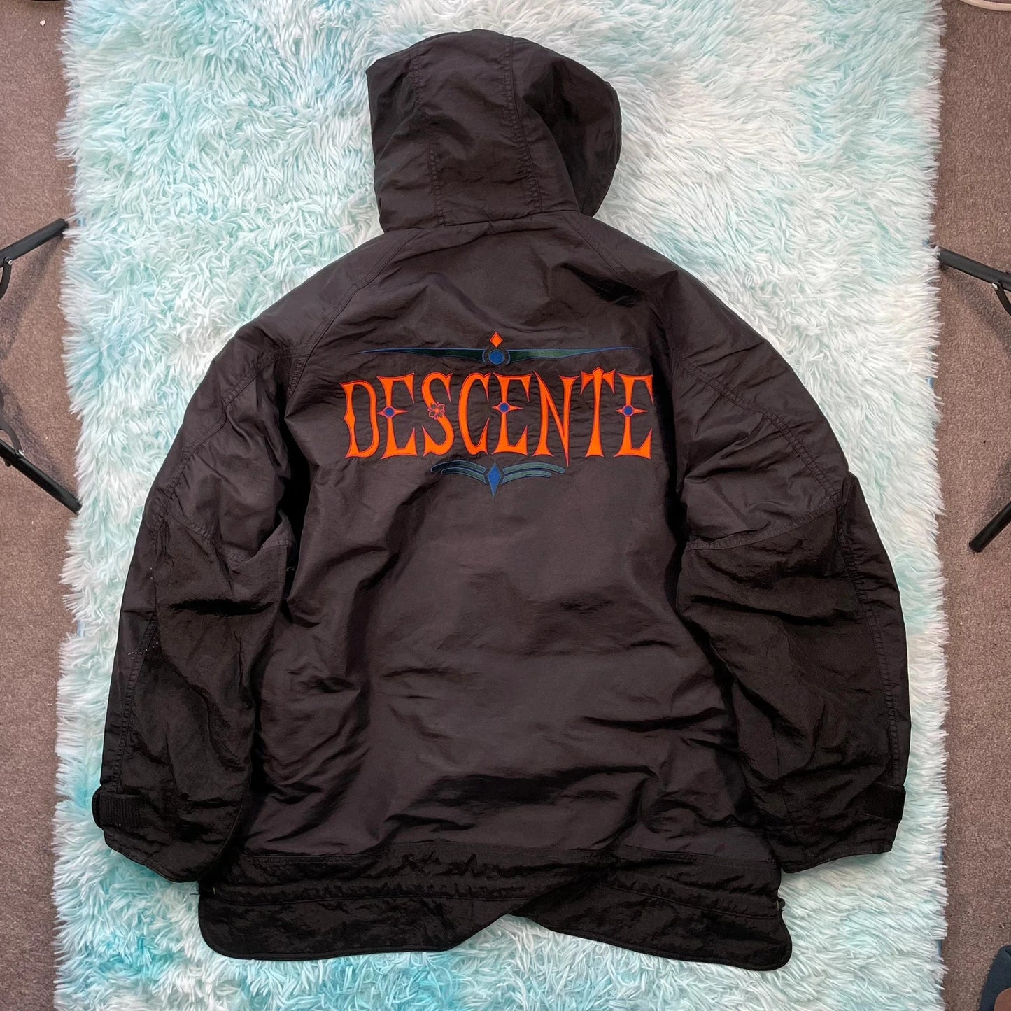 Vintage 90s Black Descente Fleeced Jacket - XL