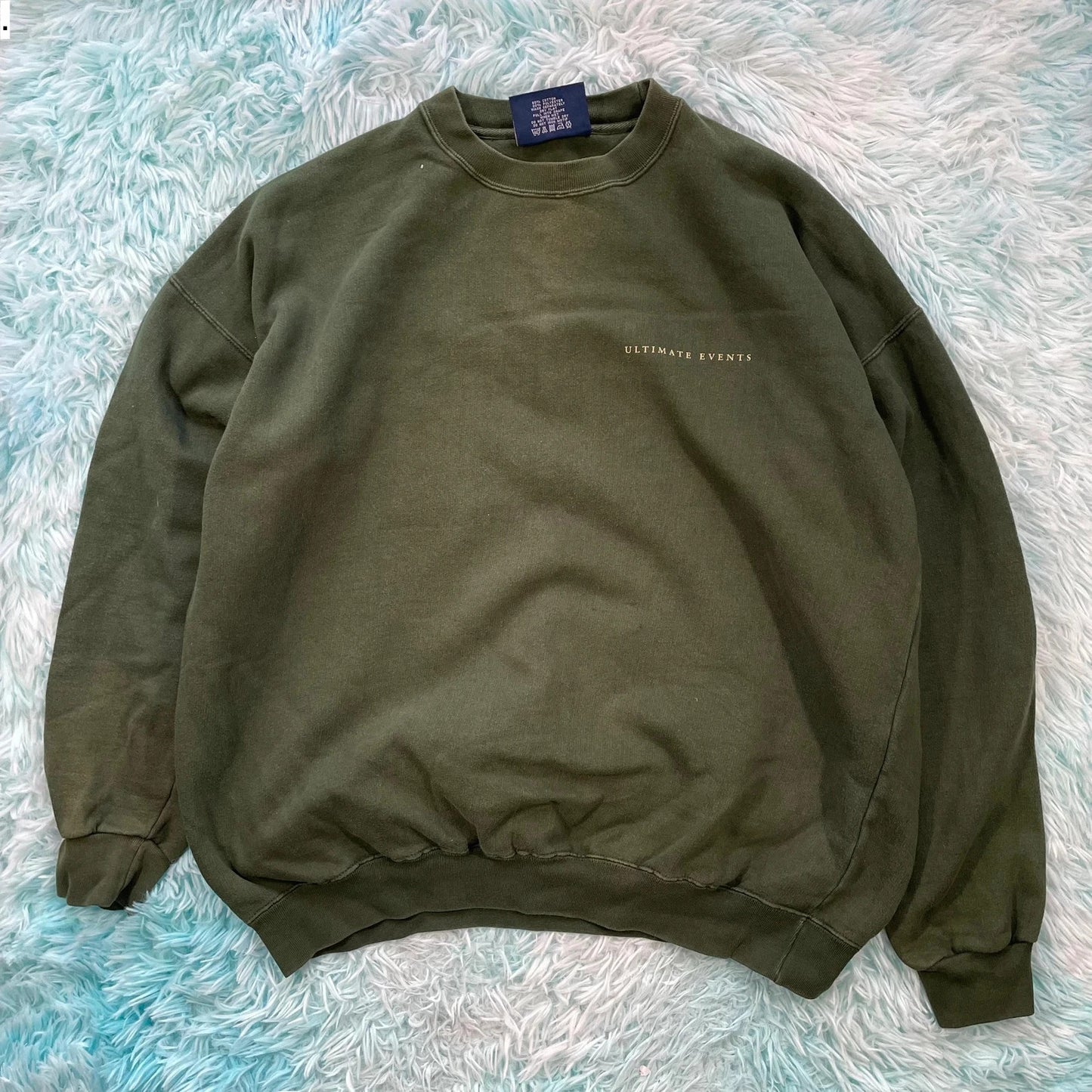 Vintage 90s Khaki Green Graphic Sweatshirt - XL