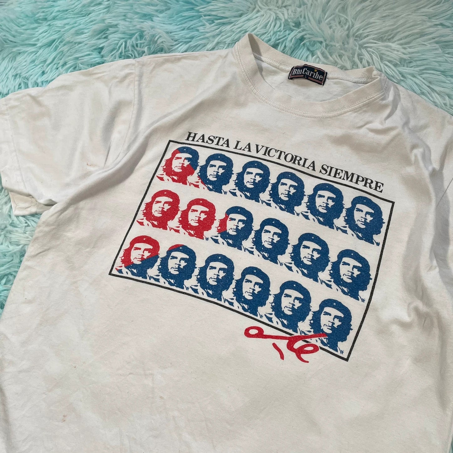 Vintage 90s White Fidel Castro Cuba Graphic T Shirt - L