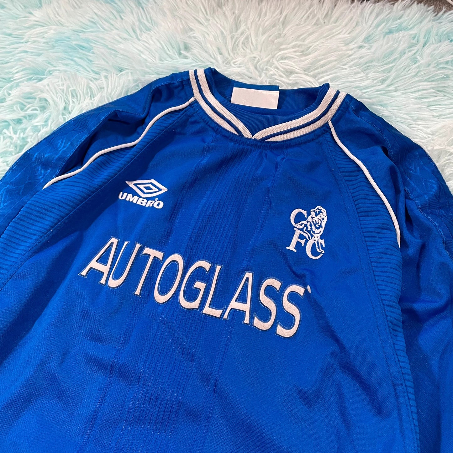 Vintage 1999 Chelsea Shirt Umbro Autoglass Long Sleeve - XXS