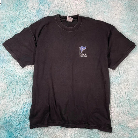 Vintage 90s Black Tech Graphic T Shirt - XL