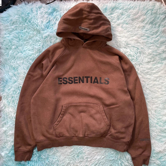 Brown Fear of God Essentials Hoodie - Medium