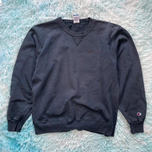 Vintage 90s Navy Champion Sweatshirt - Large