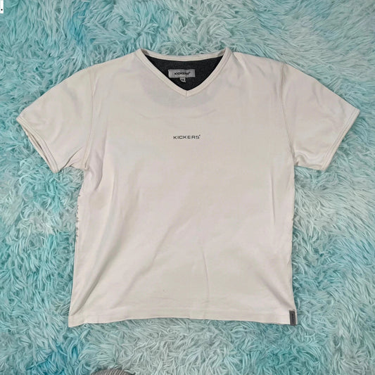 Vintage White Kickers Baby T Shirt - Size 14