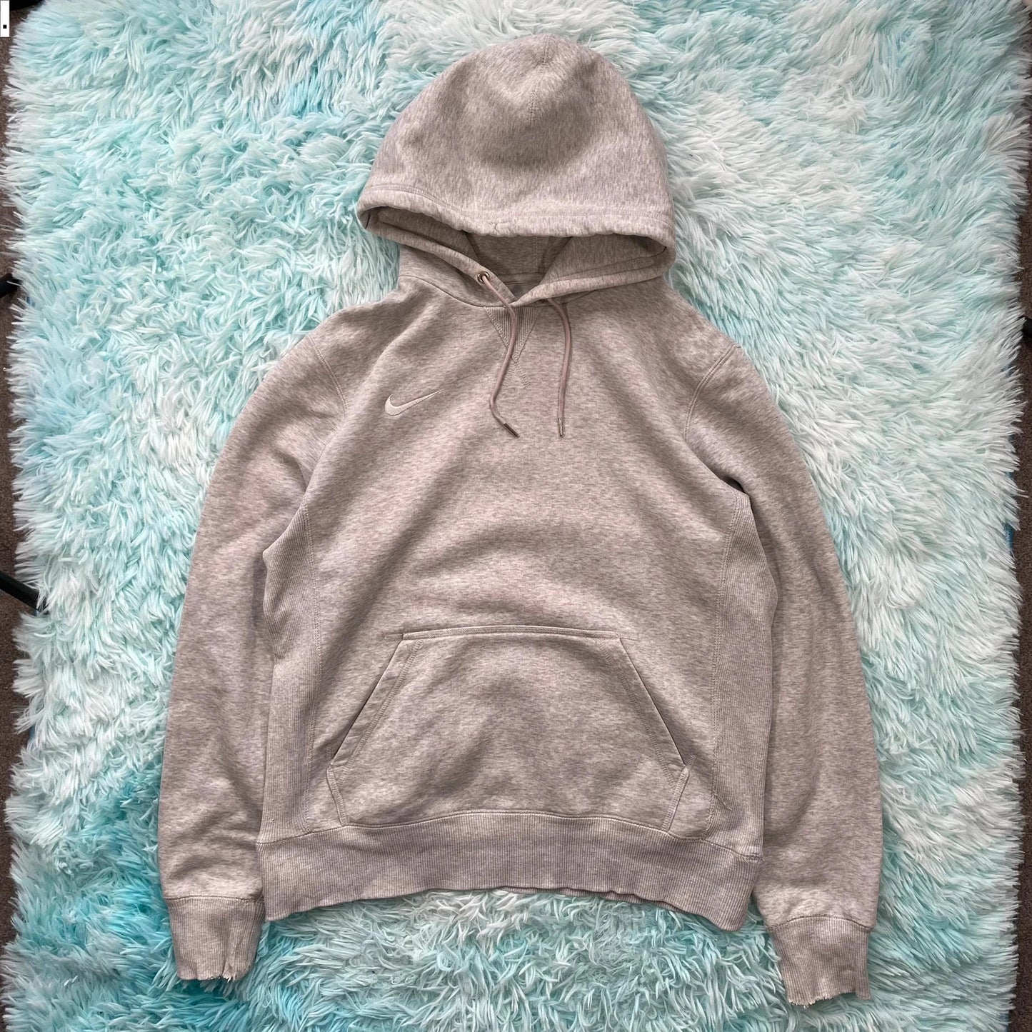 Grey Nike Hoodie Plain - Medium