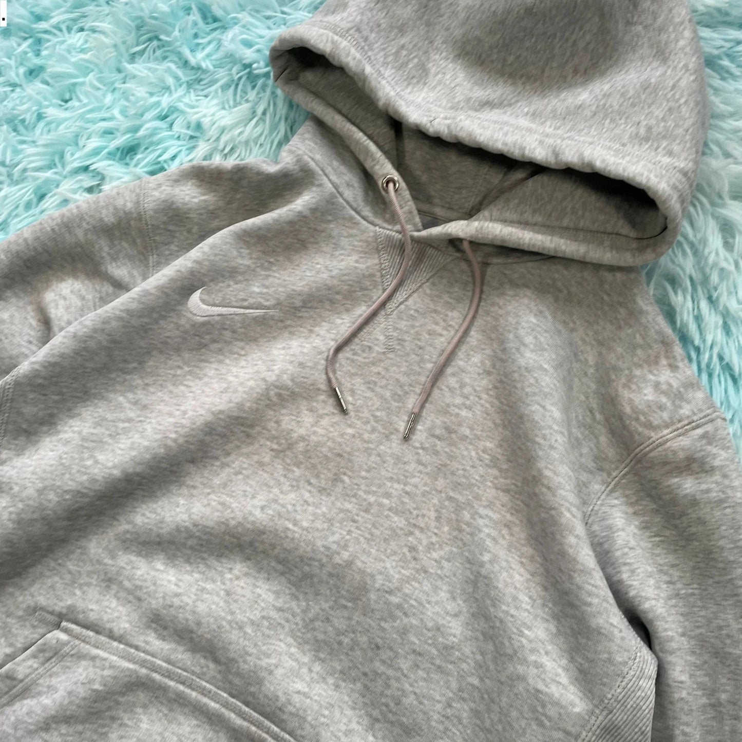 Grey Nike Hoodie Plain - Medium