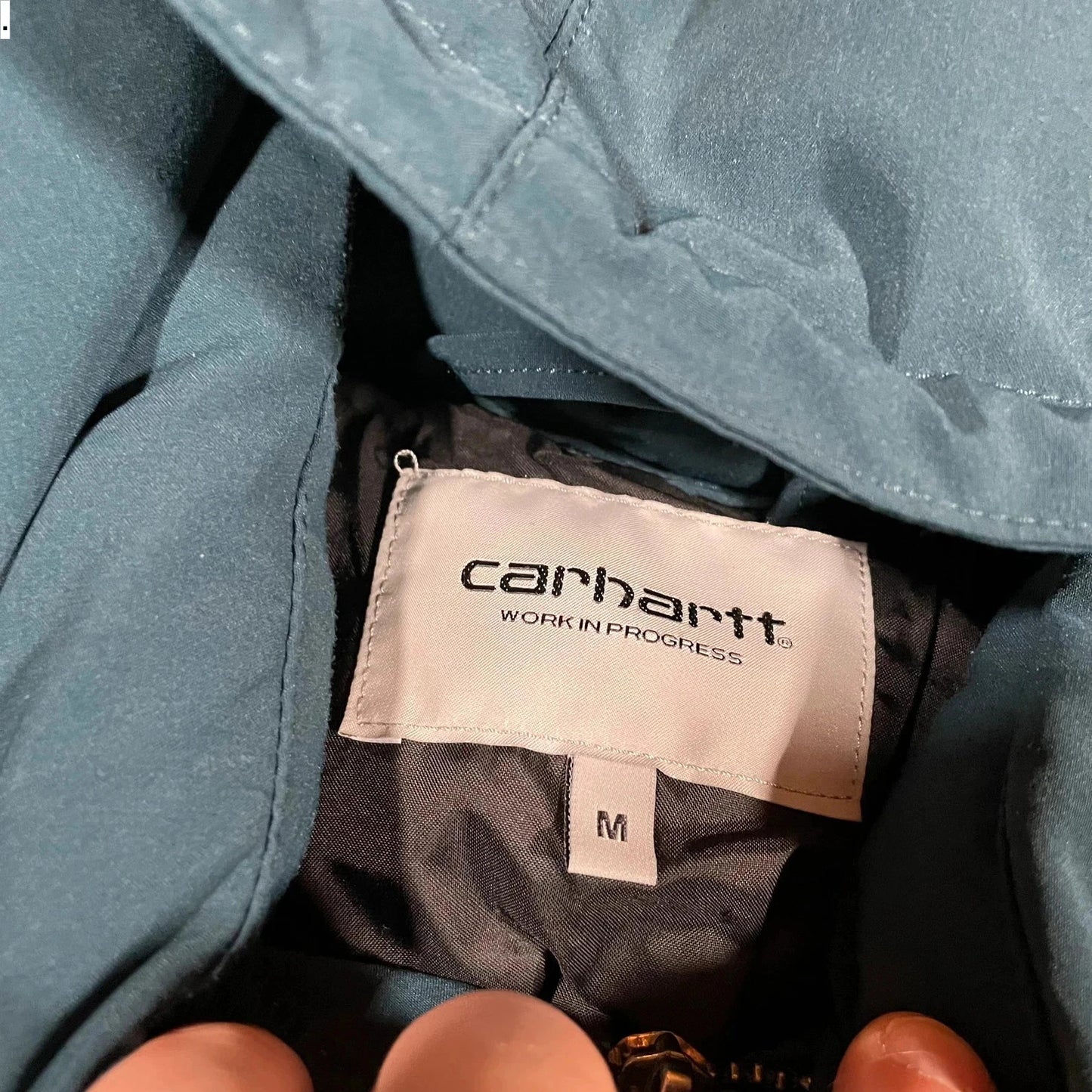 Ocean Blue Carhartt Puffer Jacket Alpine Coat - Medium