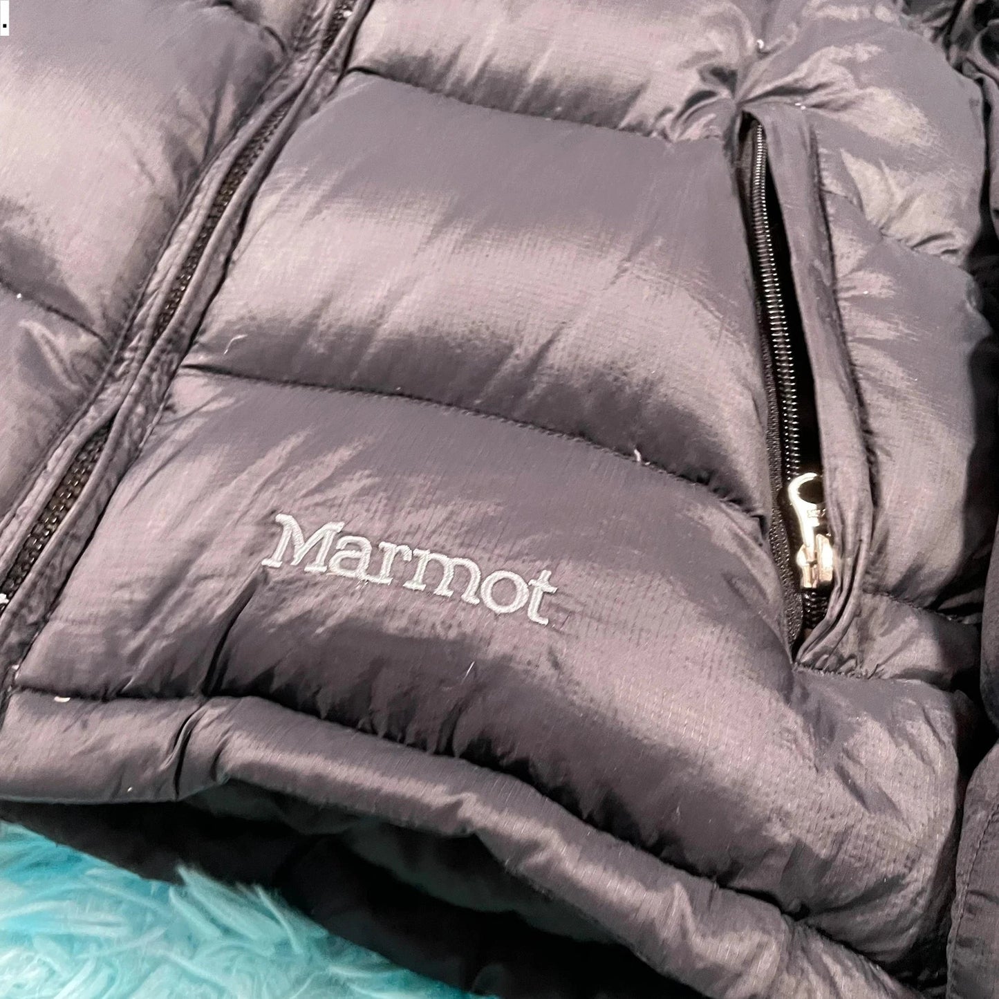 Vintage Black Marmot Puffer Jacket - Womens Small
