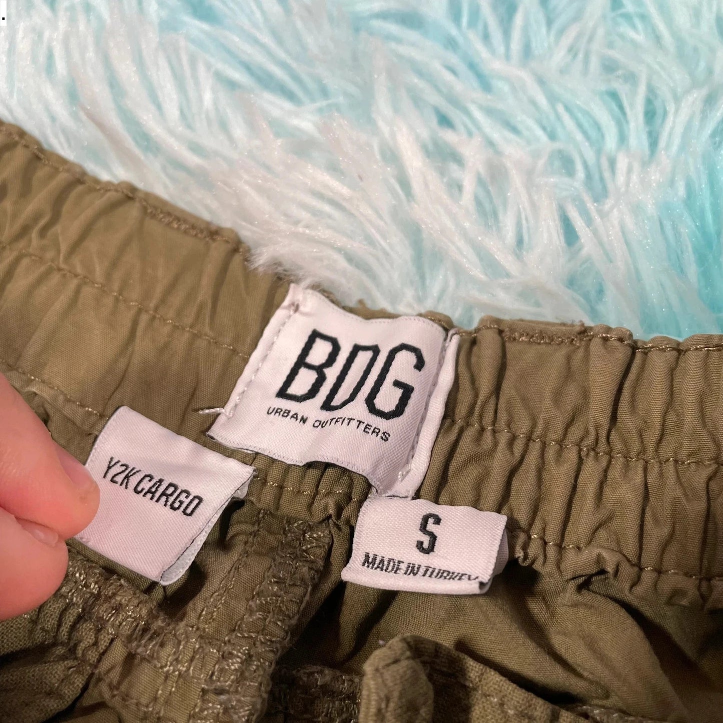 Khaki BDG Y2K Cargo Pants Baggy Urban Outfitters - Small