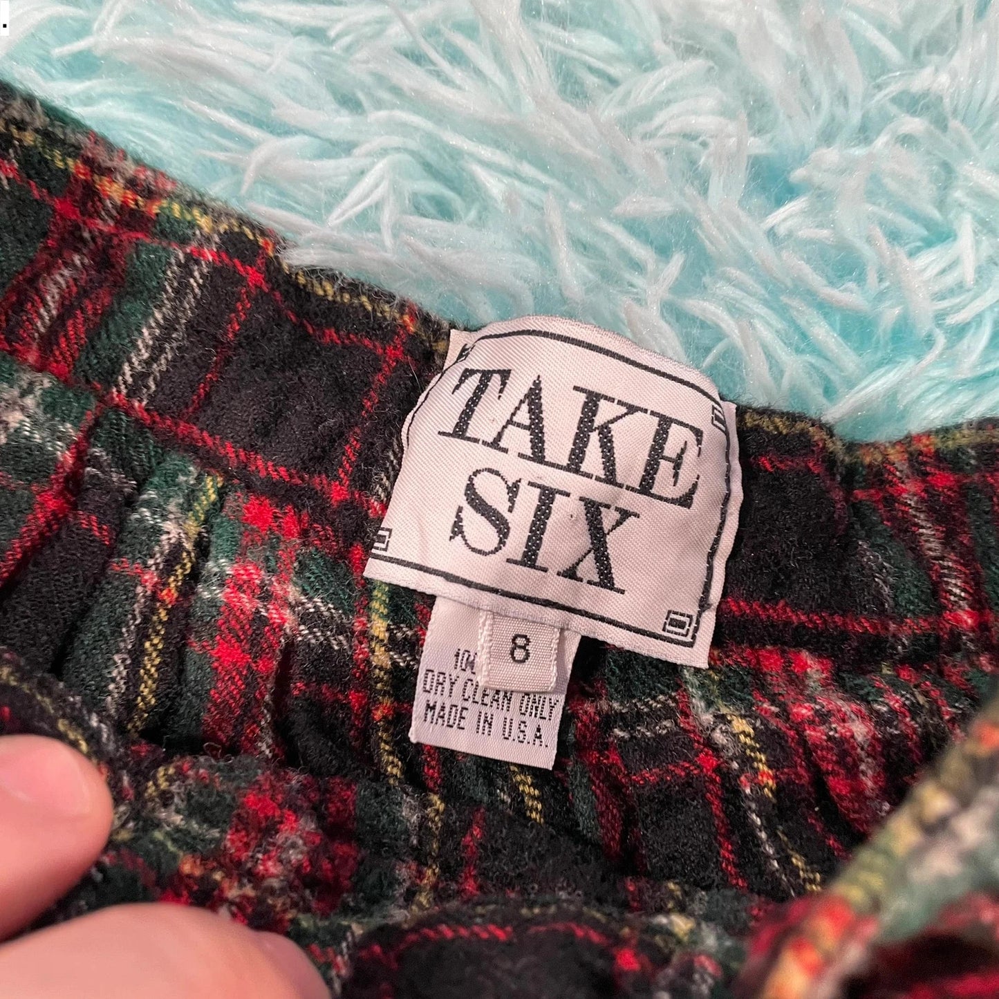 Vintage 90s Tartan Mini Skirt - Size 8