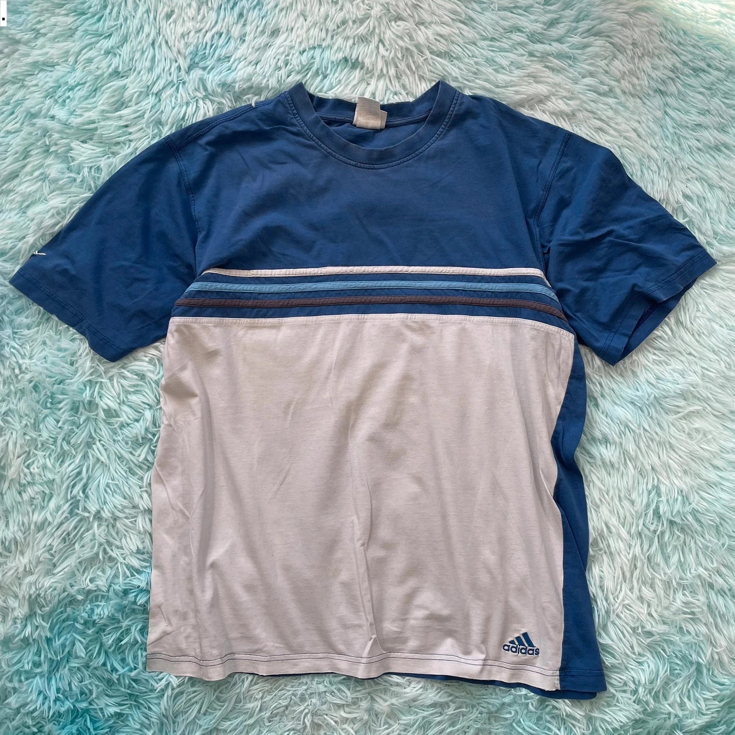 Vintage 90s Blue Adidas T Shirt - XL