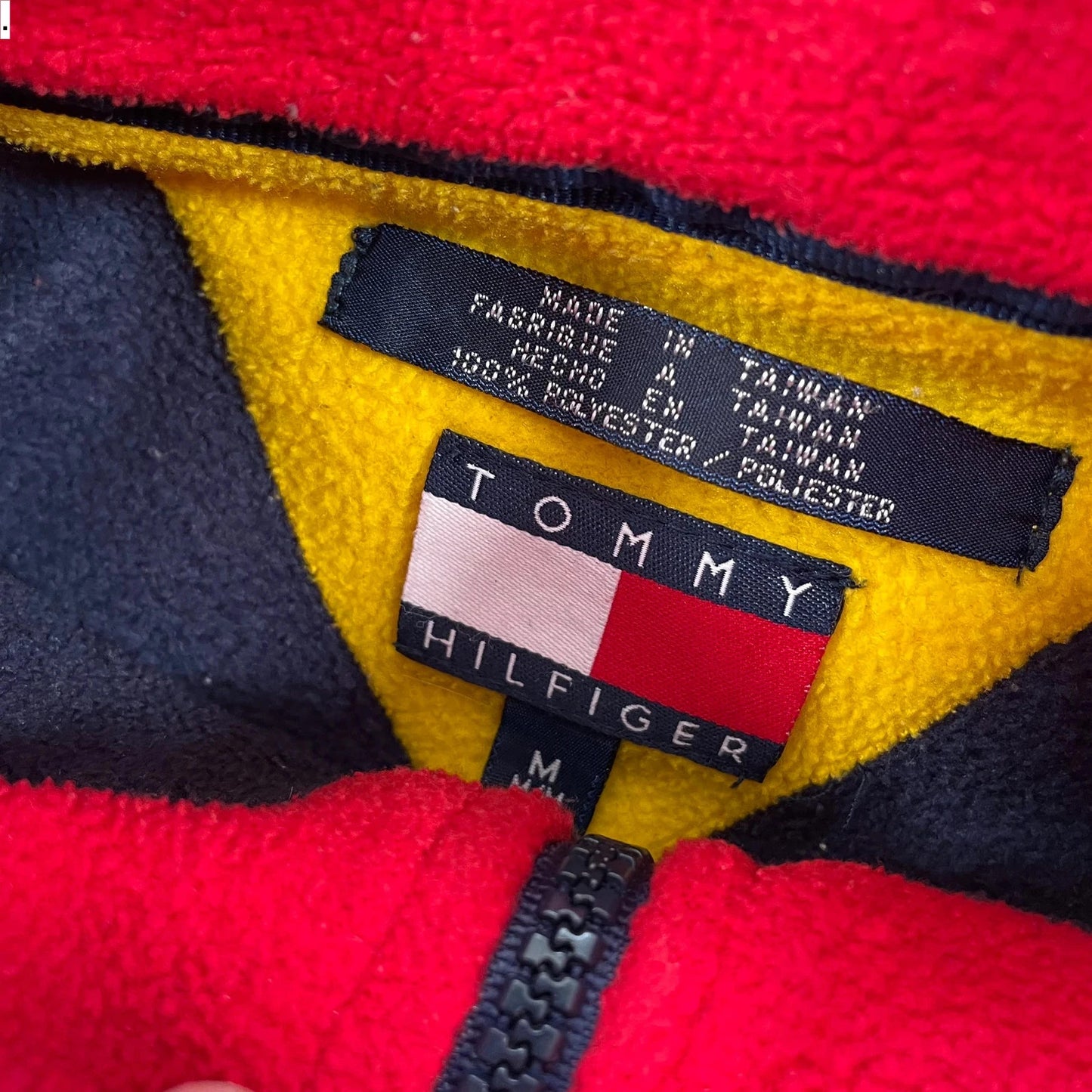 Vintage Navy Tommy Hilfiger 1/4 Zip Fleece - Medium