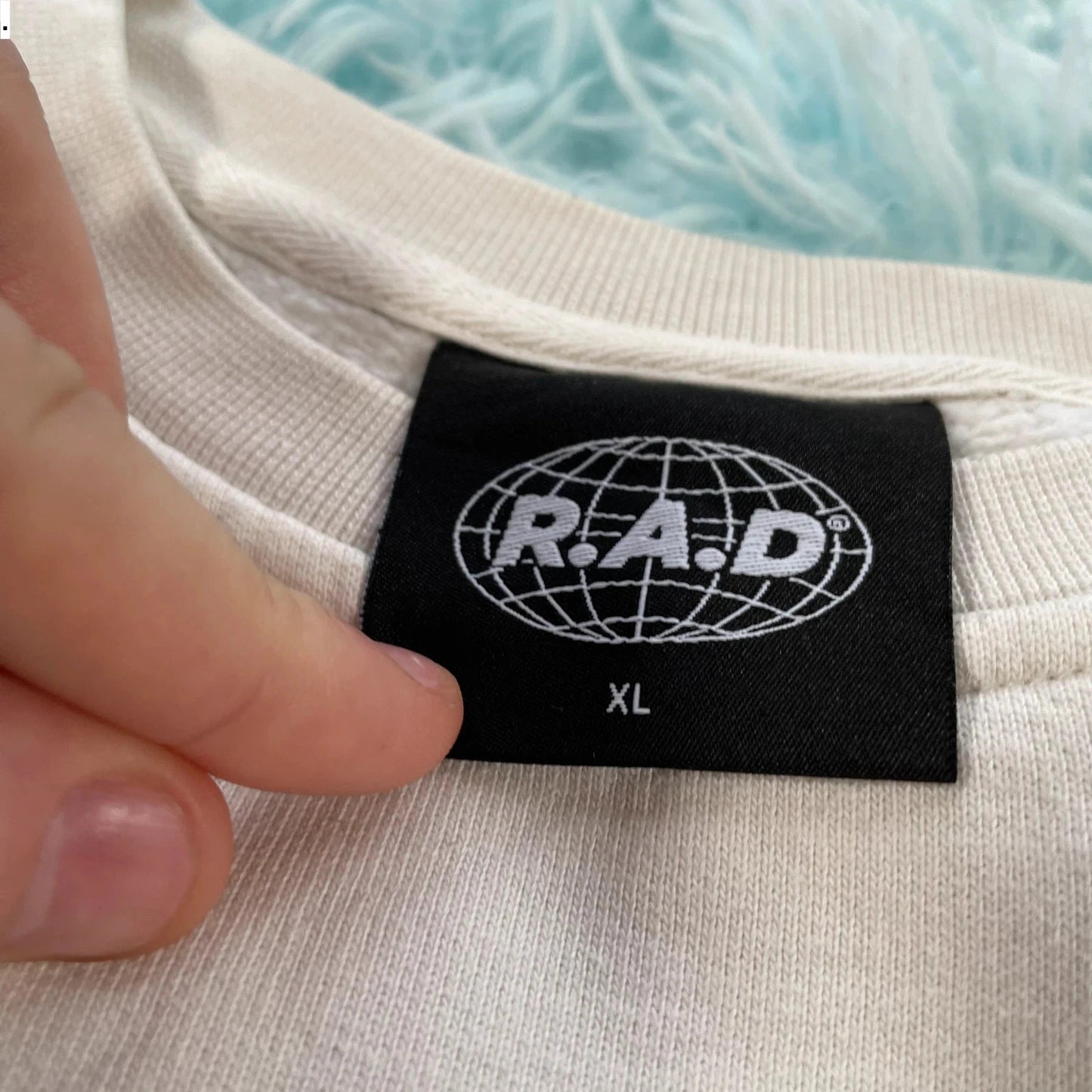 Cream R.A.D Crew Sweatshirt Spellout - XL