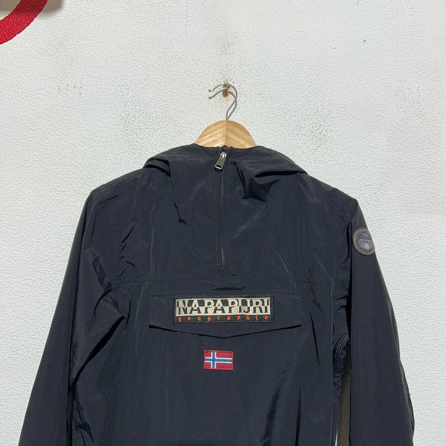 Black Napapijri Windbreaker 1/4 Zip - XS