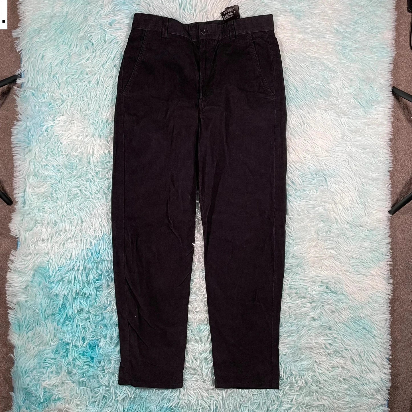 Navy Cos Corduroy Trousers - Size 8