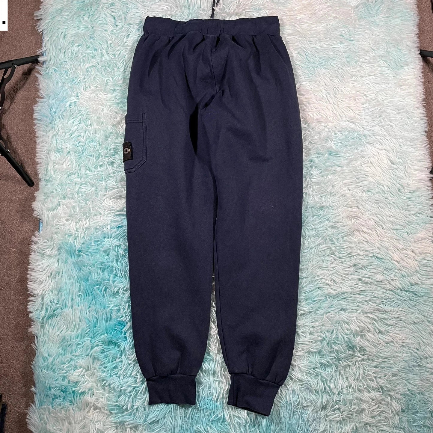 Navy Stone Island Joggers Jogging Bottoms - Large