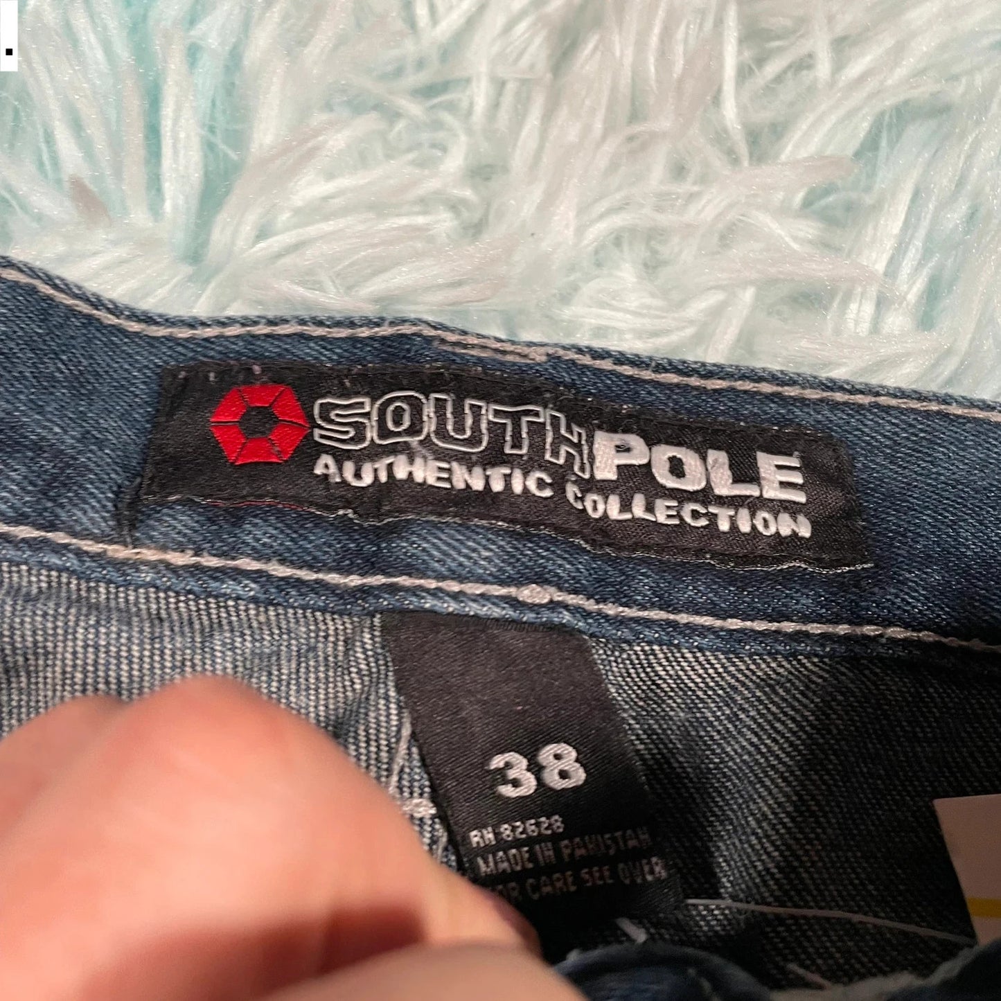 Vintage 90s South Pole Baggy Denim Shorts Jorts - 38W