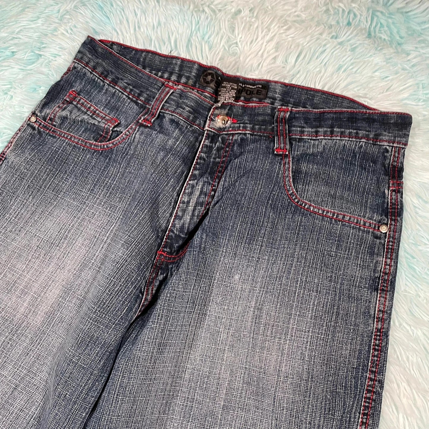 Vintage 00s Southpole Baggy Denim Shorts Jorts - 36W