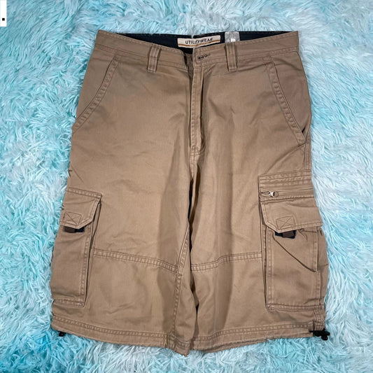 Beige Cargo Shorts - 32W